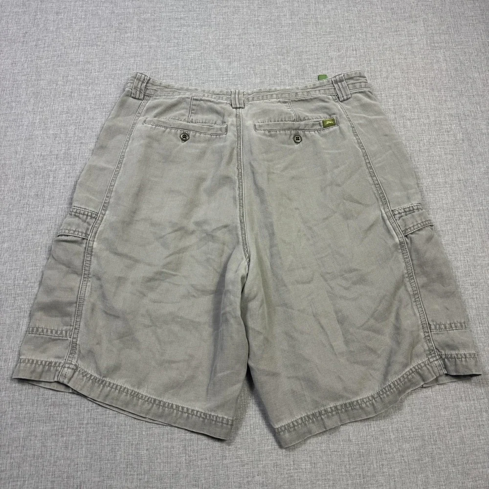 Tommy Bahama Cargo Shorts Mens 33 Gray Lyocell Cotton Relax Fit 9